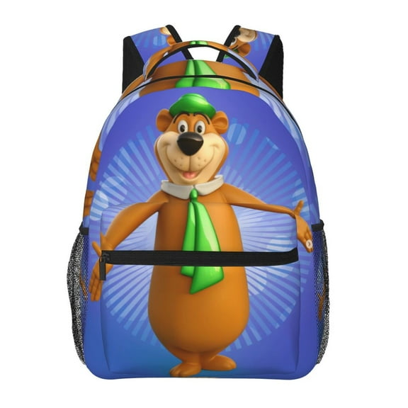 Yogi Bear Backpack Cute Printed Lightweight Casual Unisex Laptop Computer Bookbag School Hiking Work Business Travel Daypacks Gifts
