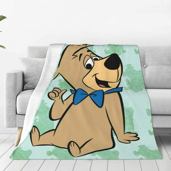 Yogi Bear Blanket Cute Character All Season Warm Fuzzy Plush Throw Blankets Soft Flannel Blankets for Couch Chair Bed Travel Home Decor 50"X40"