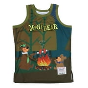 Yogi Bear Men's Headgear Classics Embroidered Basketball Jersey - Green/Multi (Small)