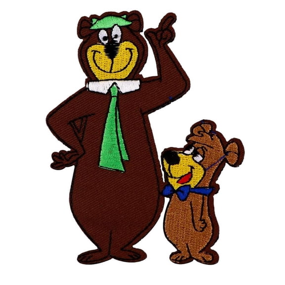 Yogi Bear and Boo-Boo Characters 3.75 Inches Tall Iron On Patch