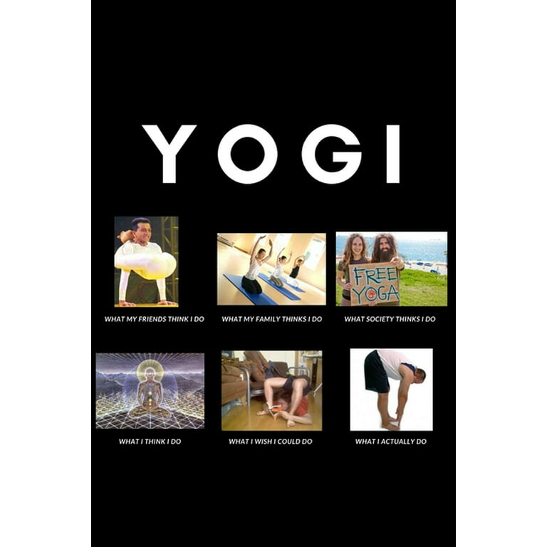 Yogi : Funny Meme Yoga Instructor Notebook Gift Idea For Men and
