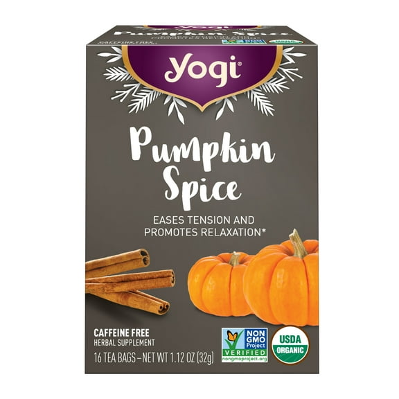 Yogi Pumpkin Spice, Caffeine Free Herbal Tea Bags, 16 Count