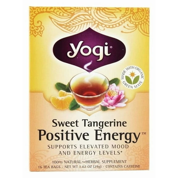 Yogi Sweet Tangerine Positive Energy, 16 Tea Bags, Packaging May Vary (Pack of 1) ( Pack of 2 )