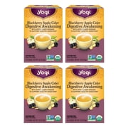 Yogi Tea Blackberry Apple Cider Digestive Awakening, Herbal Tea Bags, 4 Boxes of 16