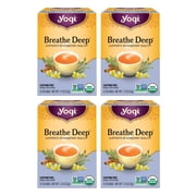 Yogi Tea Breathe Deep Tea - Organic Respiratory Tea - Supports Respiratory Health - Includes Licorice Root, Eucalyptus Leaf, Ginger Root & Cinnamon Bark - 16 Tea Bags per Pack (4 Packs)