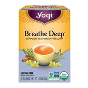 Yogi Breathe Deep, Caffeine-Free, Organic Herbal Wellness Tea Bags, 16 Count