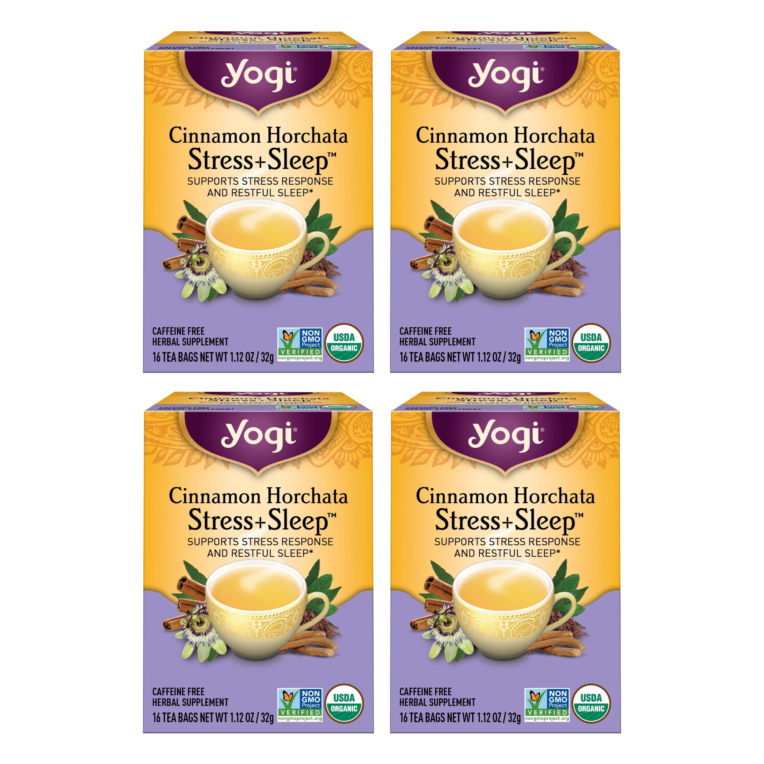 Yogi Tea, Cinnamon Horchata Stress + Sleep, Herbal Tea, Wellness