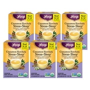 Yogi Tea, Cinnamon Horchata Stress + Sleep, Herbal Tea, Wellness Tea Bags, 6 Boxes of 16