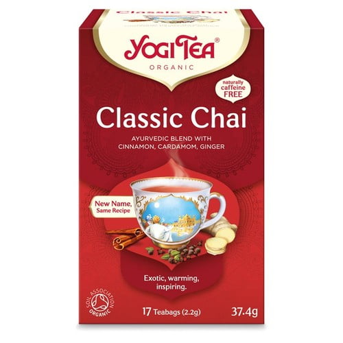 Yogi Tea Classic Chai Organic Tea Bags 17's, British Import (Pack of 3)