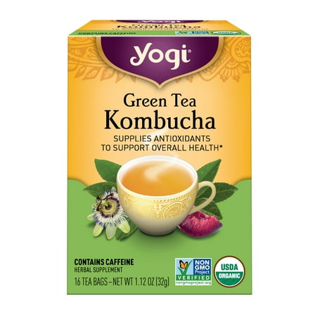 Yogi Tea, Green Tea Kombucha Tea, Tea Bags, 16 Ct, 1.12 OZ