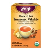 Yogi Tea Honey Chai Turmeric Vitality, Organic Herbal Tea Bags, 16 Count