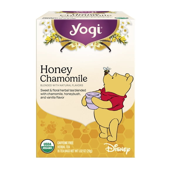 Yogi Tea Honey Chamomile, Caffeine-Free, Organic Herbal Tea Bags, 16 Count