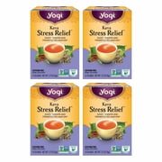 Yogi Tea Kava Stress Relief, Caffeine-Free Herbal Tea Bags, 4 Boxes of 16