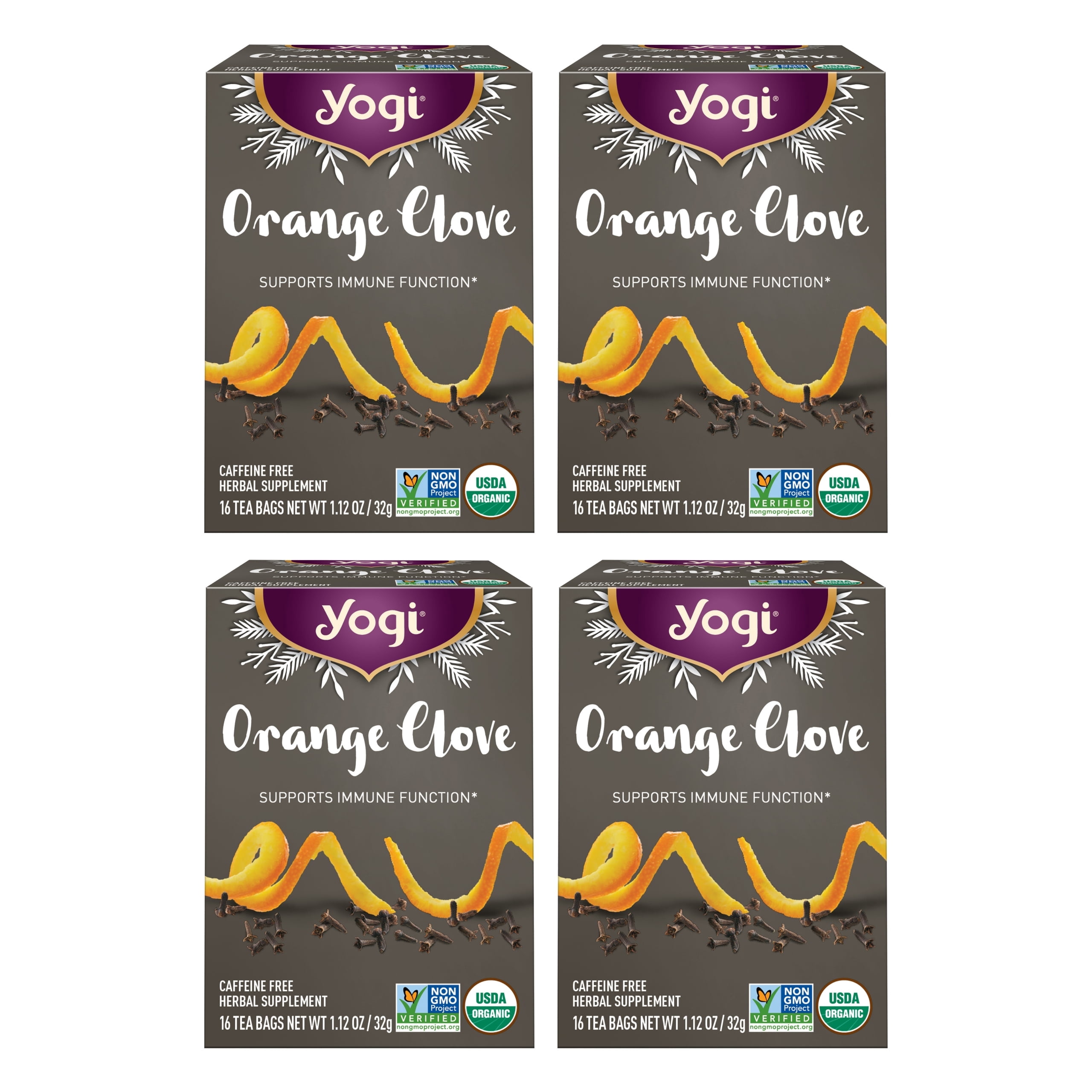 Yogi Organic Orange Clove & Ginger Herbal Tea, Immune Support