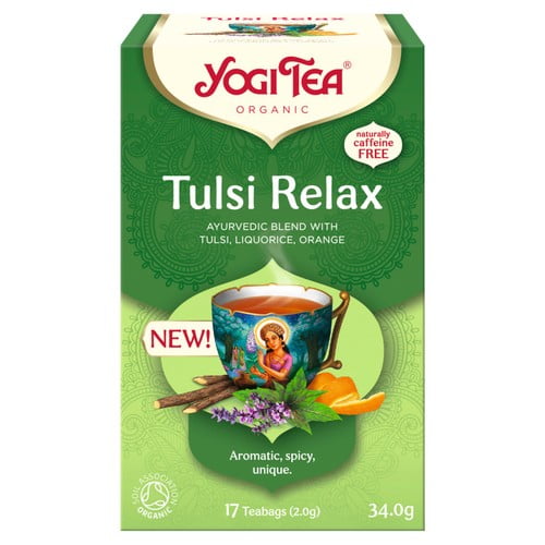 Yogi Tea Organic Tulsi Relax 17's, British Import (Pack of 3)
