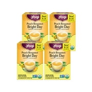 Yogi Tea - Peach Bergamot Bright Day Tea (4 Pack) - Supports Elevated Mood and Energy Levels - With Oolong and Green Tea Extract - Contains Caffeine - 64 Organic Tea Bags