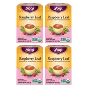 Yogi Tea Raspberry Leaf, Organic Herbal Tea Bags, 4 Boxes of 16