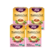Yogi Tea Raspberry Leaf, Organic Herbal Tea Bags, 4 Boxes of 16