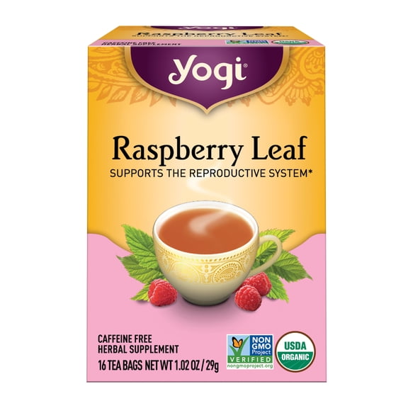 Yogi Raspberry Leaf, Organic Herbal Wellness Tea Bags, 16 Count