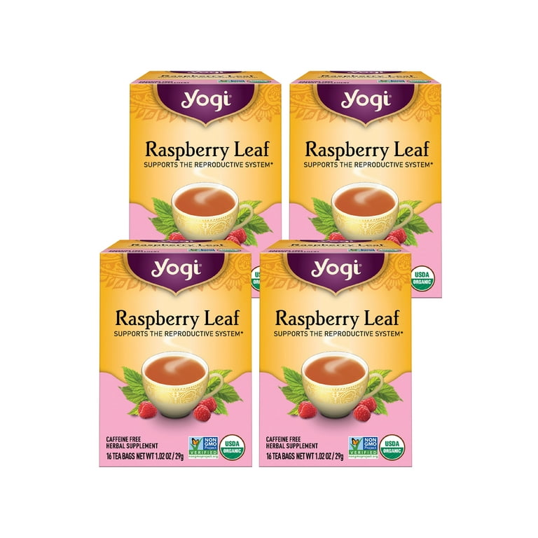 Monarch stå på række barm Yogi Tea Raspberry Leaf, Organic Herbal Tea, Wellness Tea Bags, 4 Boxes of  16 - Walmart.com