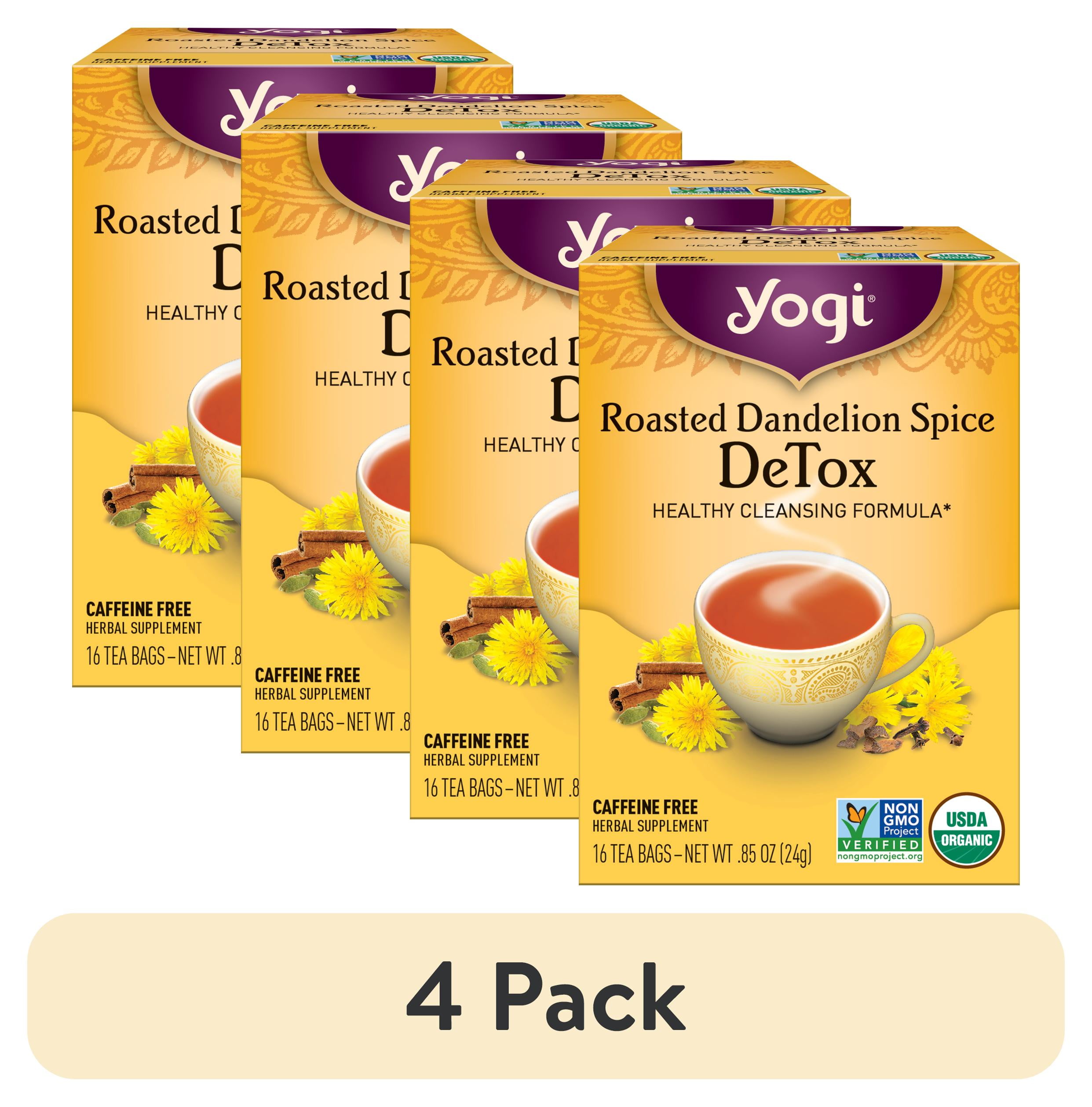 Yogi Tea Roasted Dandelion Spice DeTox, Organic Herbal Tea Bags,16 ...