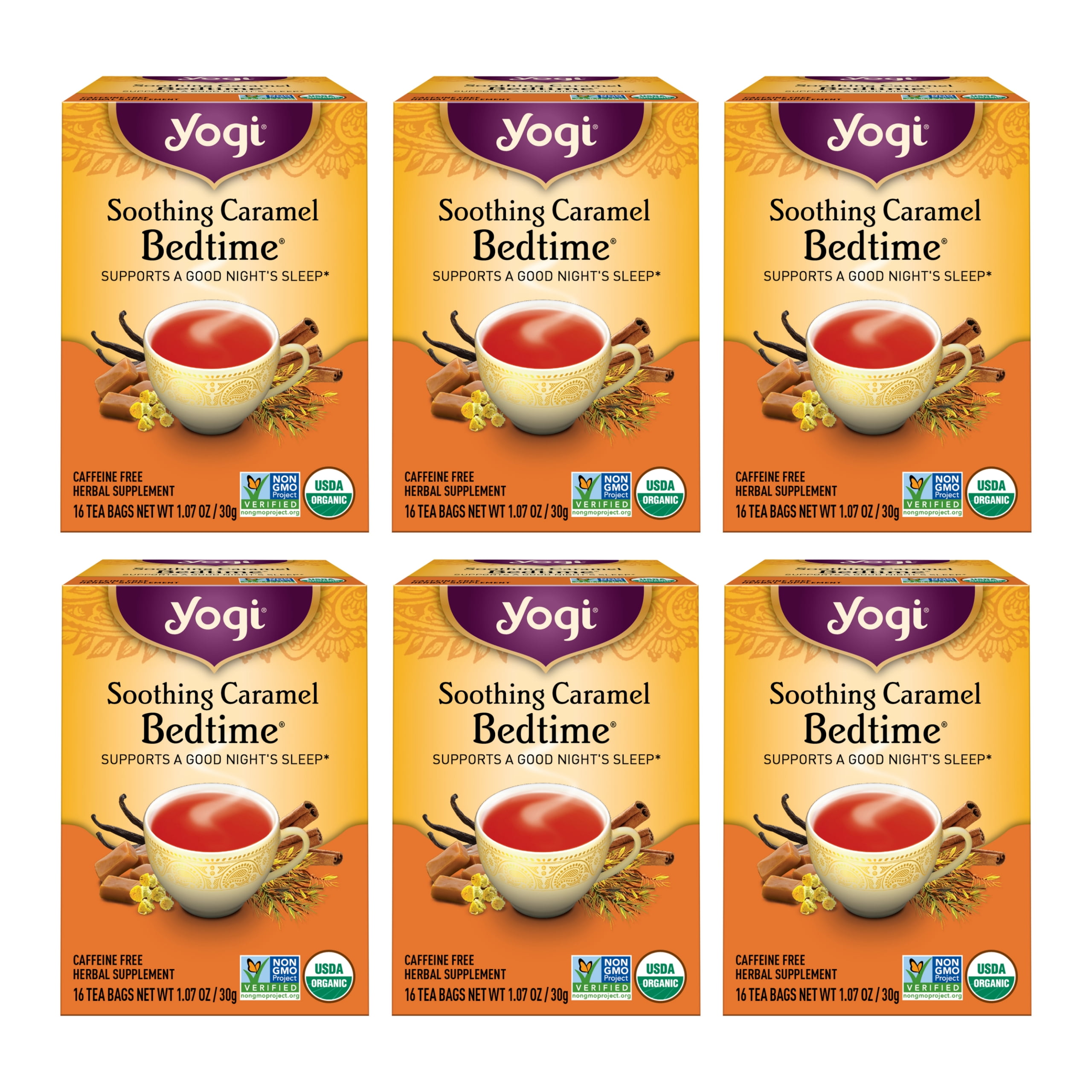 Yogi Soothing Caramel Bedtime Herbal Tea with Chamomile Skullcap L