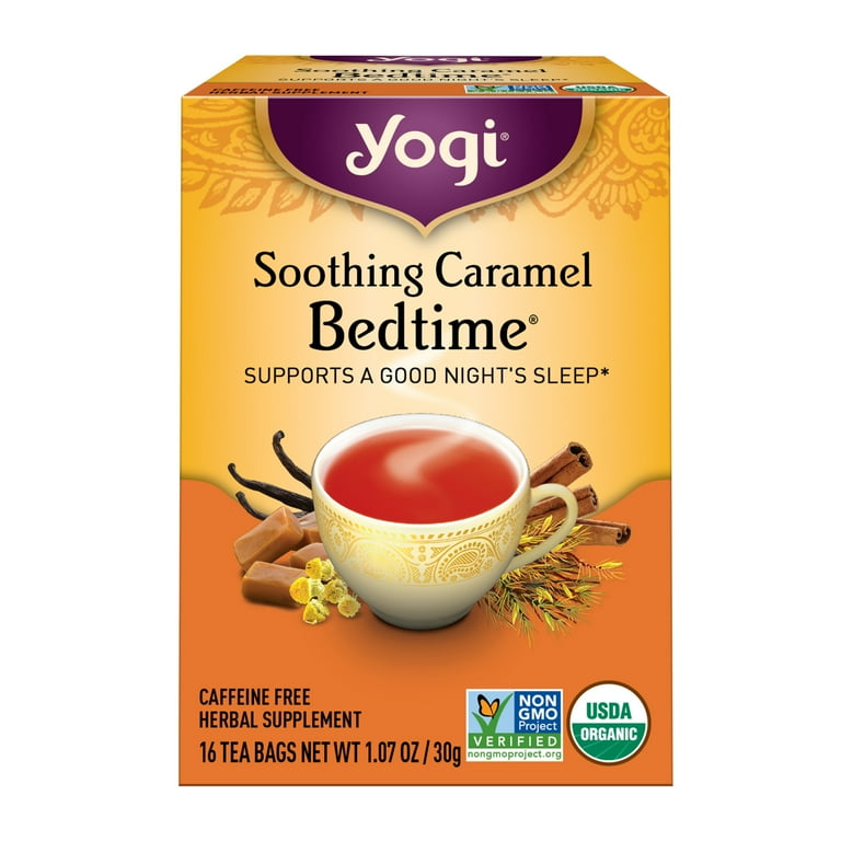 Organic Yogi Tea, Sweet Soothing Caramel Bedtime, Caffeine-Free