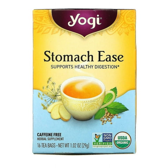 Yogi Tea, Stomach Ease, 16 Tea Bags, 1.02 oz (29 g) Pack of 3