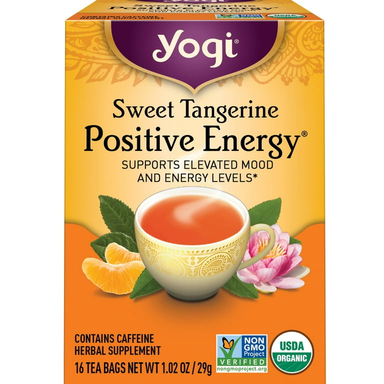 Yogi Sweet Tangerine Positive Energy Tea - 16 bags, 1.02 oz box