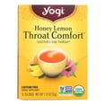 thumbnail image 1 of Yogi Throat Comfort Herbal Tea Caffeine Free Honey Lemon - 16 Tea Bags - Case Of 6, 1 of 1