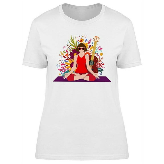 Yogi Woman In Ardha Padmasana T-Shirt Women -Image by Shutterstock, Female 3X-Large