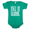 thumbnail image 1 of Yogi in Training baby one-piece bodysuit, Newborn jumper, Baby Yoga Romper - Jade CA165Yoga S9 18-24, 1 of 2