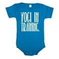thumbnail image 1 of Yogi in Training baby one-piece bodysuit, Newborn jumper, Baby Yoga Romper - Royal CA165Yoga S9 6-12, 1 of 2