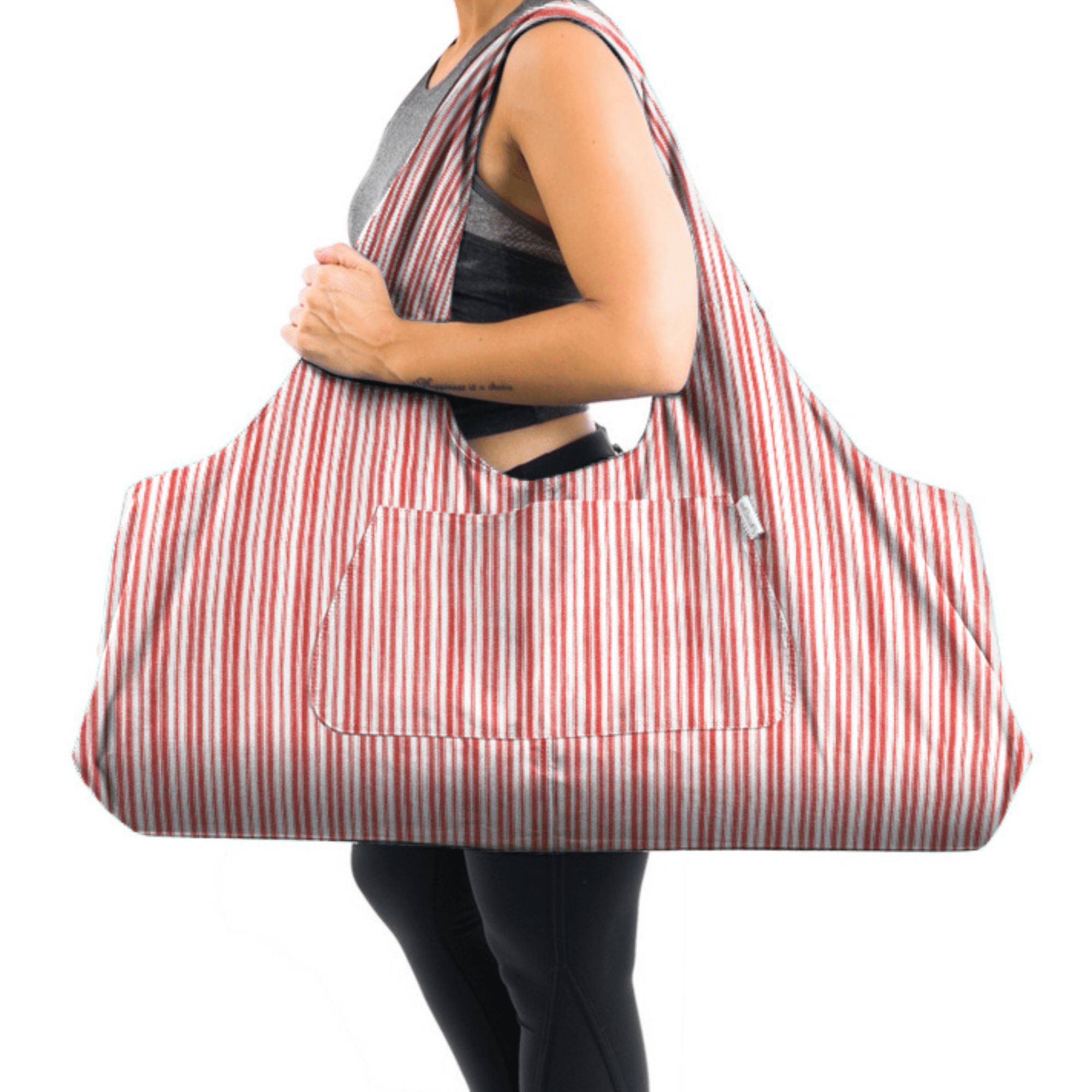  Yogiii Yoga Mat Bag, The ORIGINAL YogiiiTote, Yoga Mat  Carrier Tote Sling w/Large Side Pocket & Zipper Pocket