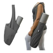 Yogiii Yoga Mat Bag The Original Yogiiitote Yoga Mat Tote Sling Carrier Wlarge Side Pocket & Zipper Pocket Fits Most Size Mats (Ash Gray)