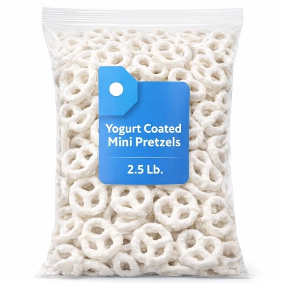 Yogurt Coated Mini Pretzels 2.5lb Bag, Sweet & Crunchy Snack, Perfect for Parties, Desserts & Snacking