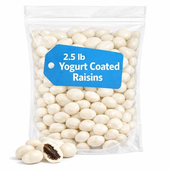Yogurt Coated Raisins, Sweet Snack, 2.5 Pound Bag