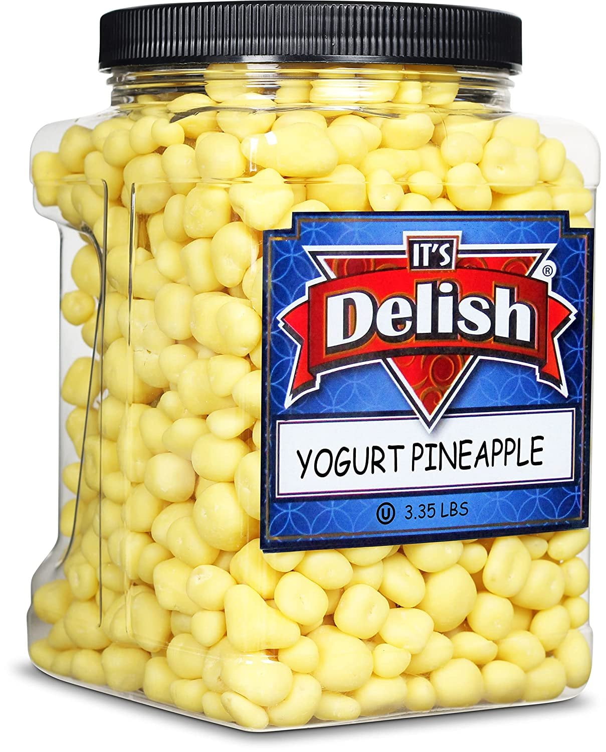 Yogurt Covered Pineapple Dices by It's Delish, 3 LBS Jumbo Container  Kosher Dairy-Free Jumbo Yogurt Covered Fruit for Vegan Snacking  Dried Diced Pineapple Coated in Yogurt-Flavored Shell Snack...