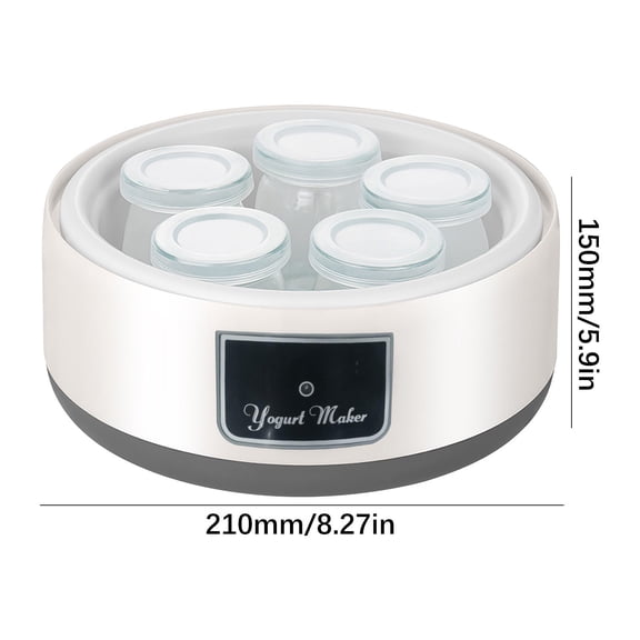 Yogurt Maker Automatic Yoghurt Maker Machine with 5 Jars/304 Steel Gallbladder, Constant Temperature Control for Home Use, Get Better Gut Health, Make Live Probiotics, Wellness Gifts