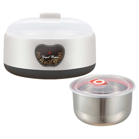 Yogurt Maker Home Yogurt Machine Automatic Mini Yogurt Maker Diy Yogurt Fermenter 1.2L Stainless Steel Yogurt Maker Small Yogurt Cup Maker for Homemade Yogurt Kitchen Countertop Yogurt Fermenter