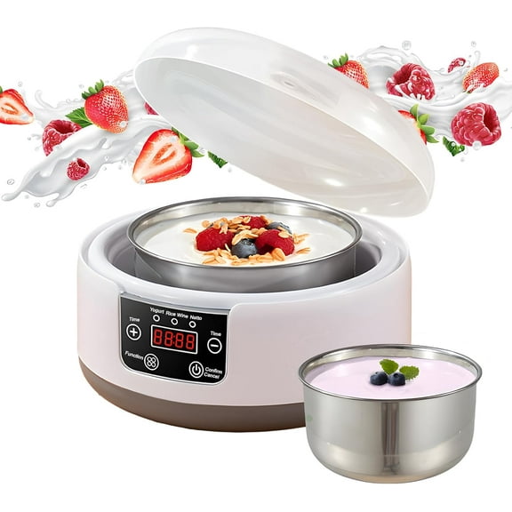 Yogurt Maker Machine , Probiotic Yogurt Maker with Temperature Control and Timer,  Yogurt Machine with LCD Display, Multi-Function Yogurt Machine for Home Use