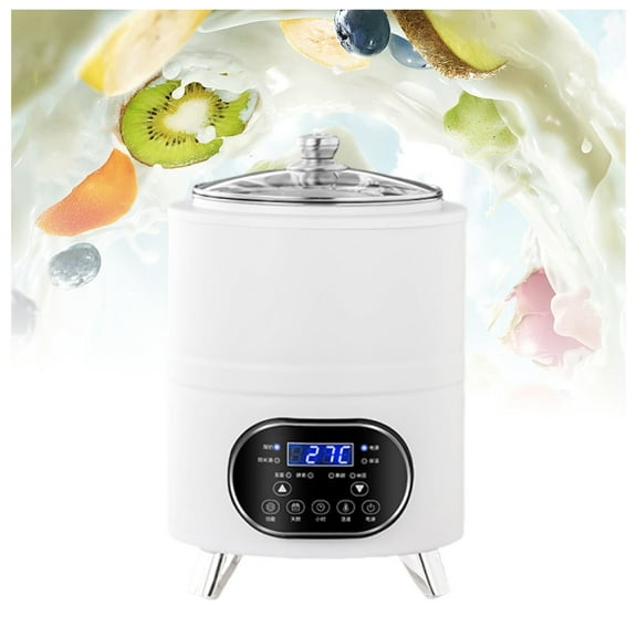 Yogurt Maker with Temperature Control,8L Multi-Function Stainless Steel Natto Fermenting Machine LCD Display Yoghurt Maker Machine for Homemade Yogurt Natto Rice Wine