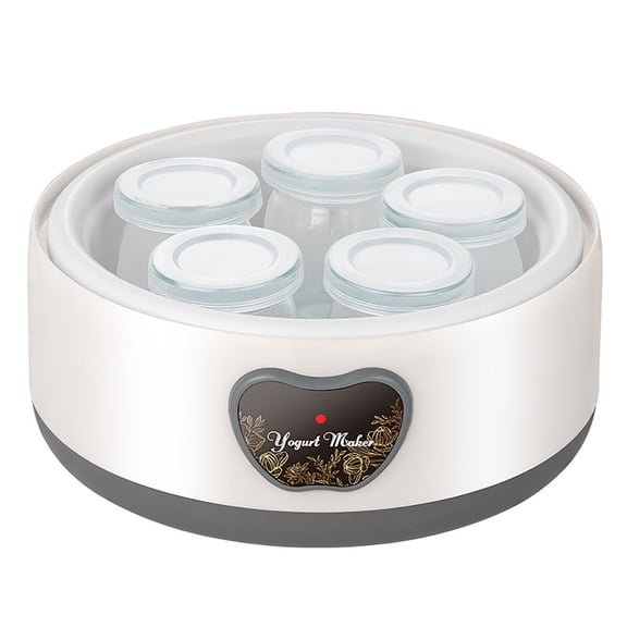 Yogurt Maker with Stainless Steel Container for Homemade Yogurt and Natto, 1.2 L Capacity, 15W, 110V