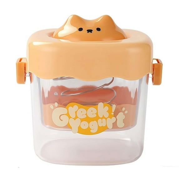 Yogurt Strainer with Lid Orange, Greek Yogurt Strainer with Lid Mesh Yogurt Strainer Whey Separation Makes Thick Creamy Greek Yogurt or Coconut Yogurt in Small Batches for Homemade Greek Vegan Yogurt