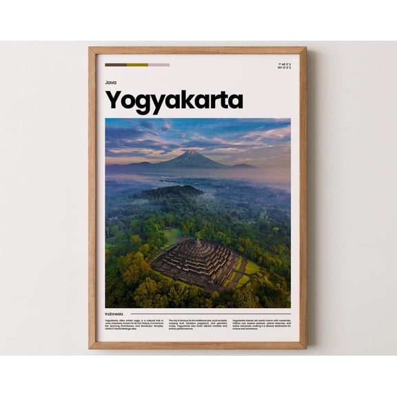 Yogyakarta Poster, Yogyakarta Print, Yogyakarta Photo, Yogyakarta Art, Java Poster, Java Print, Travel Poster Gift, 12x18 UNFRAMED