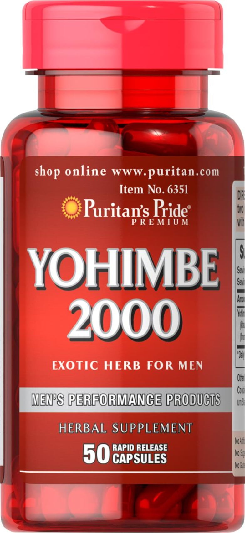 Yohimbe 2000 mg50 Capsules by Puritan's Pride