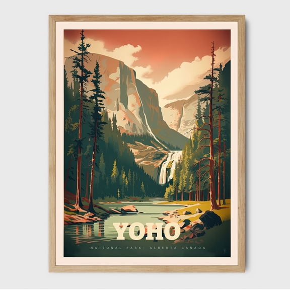 Yoho National Park Canada Nature Travel Wall Art, Unframed Paper Poster 8x10in