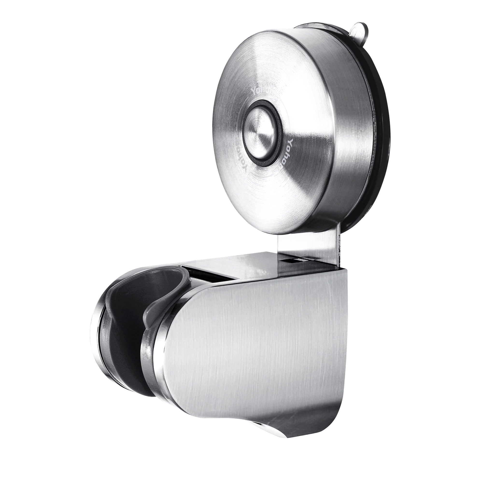Yohom Stainless Steel Adjustable Shower Head Holder, Removable Suction Cup Wall Mount, Brushed