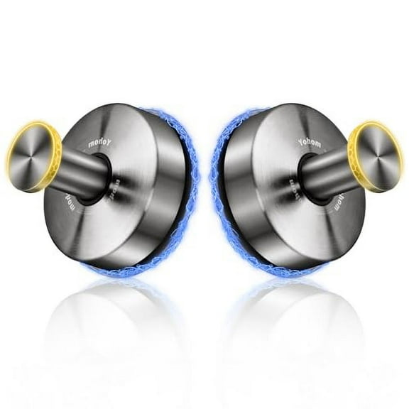 Yohom Suction Cup Hooks for Window Shower Bathroom Set of 2 Suction Towel Hook for Bathrooms Shower Window Suction Cups with Hooks 2PCS, Brushed