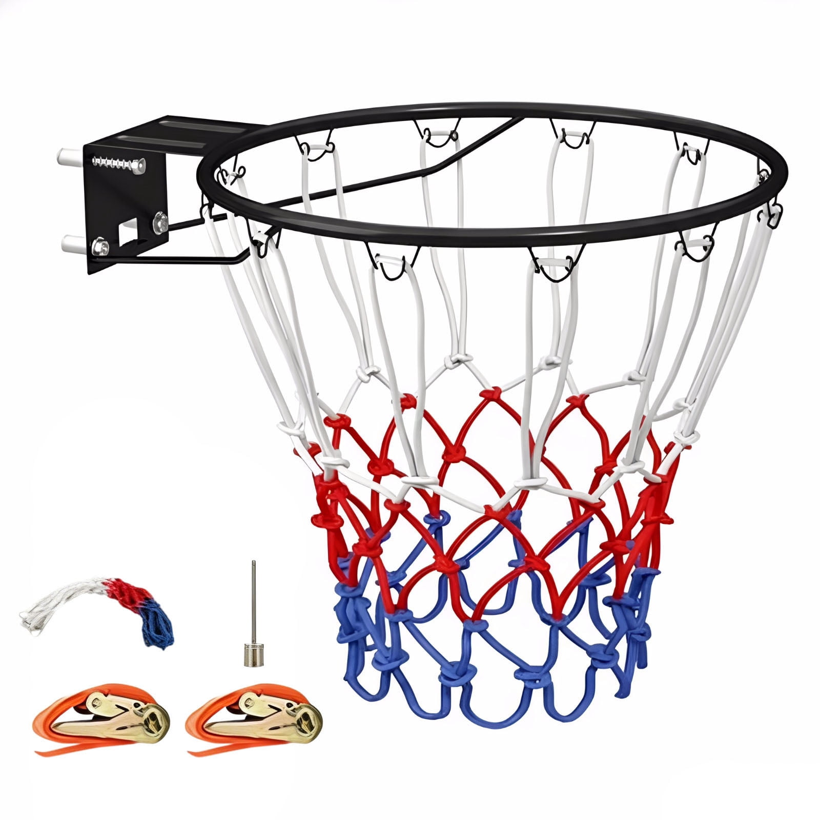 Yohood 18 Inch Hoop Replacement Rim Heavy Duty Solid Steel Double Spring Wall Mount Net